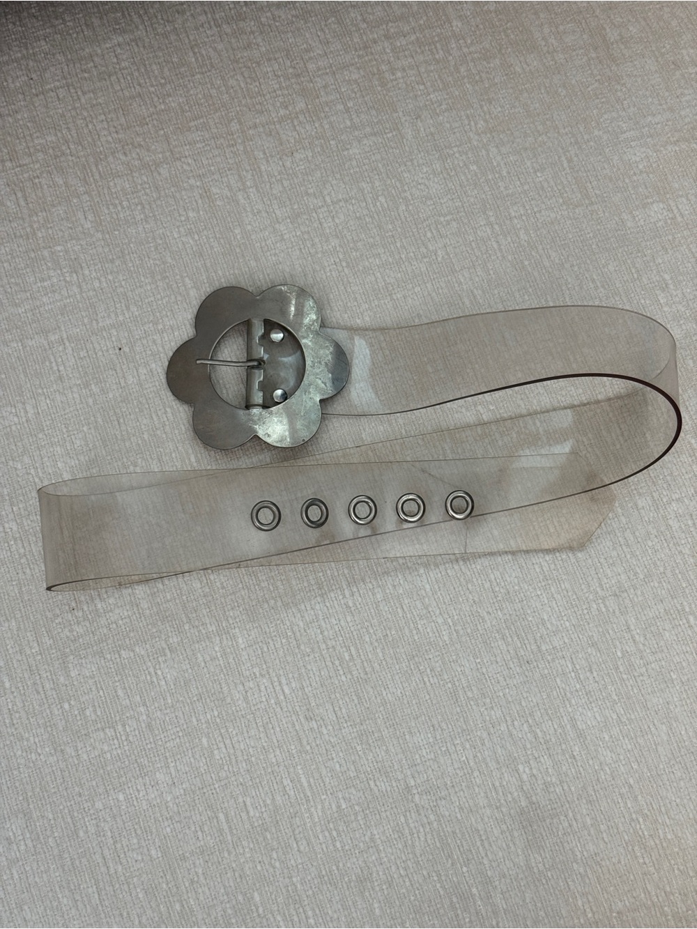 Vintage Clear Floral Buckle Women's Fashion Belt